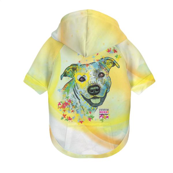 Hunde-Hoodie, Hundemotiv Kiki – bunte Popart, gemütlich, waschbar, Polyster